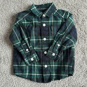 THE CHILDREN’S PLACE blue/green plaid dress shirt